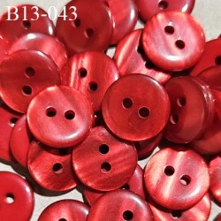 Bouton 13 mm couleur rouge 2 trous diamètre 13 mm épaisseur 2 mm prix à la pièce