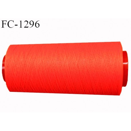 Cone 1000 mètres de fil mousse n°80 polyamide fil super qualité couleur orange fluo longueur 1000 m  bobiné en France