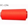 Cone 1000 mètres de fil mousse n°80 polyamide fil super qualité couleur orange fluo longueur 1000 m bobiné en France