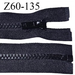 Fermeture zip moulée 60 cm couleur bleu marine tirant sur le noir longueur 60 cm largeur 3.2 cm zip moulée