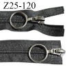 Fermeture zip double curseur 27 cm couleur noir largeur 2.5 cm zip nylon 27 cm largeur 5 mm prix au mètre