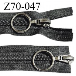 Fermeture zip double curseurs 70 cm couleur noir largeur 2.5 cm zip nylon 70 cm largeur 5 mm prix au mètre