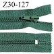 Fermeture zip 29 cm non séparable couleur vert foncé largeur 3 cm zip nylon 29 cm largeur 6.5 mm prix au mètre