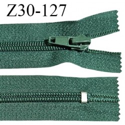 Fermeture zip 29 cm non séparable couleur vert foncé largeur 3 cm zip nylon 29 cm largeur 6.5 mm prix au mètre