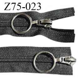 Fermeture zip double curseur 74 cm couleur noir largeur 2.5 cm zip nylon 74 cm largeur 5 mm prix au mètre