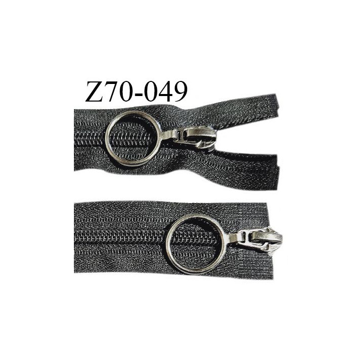 Fermeture zip double curseurs 71 cm couleur noir largeur 2.5 cm zip nylon 71 cm largeur 5 mm prix au mètre