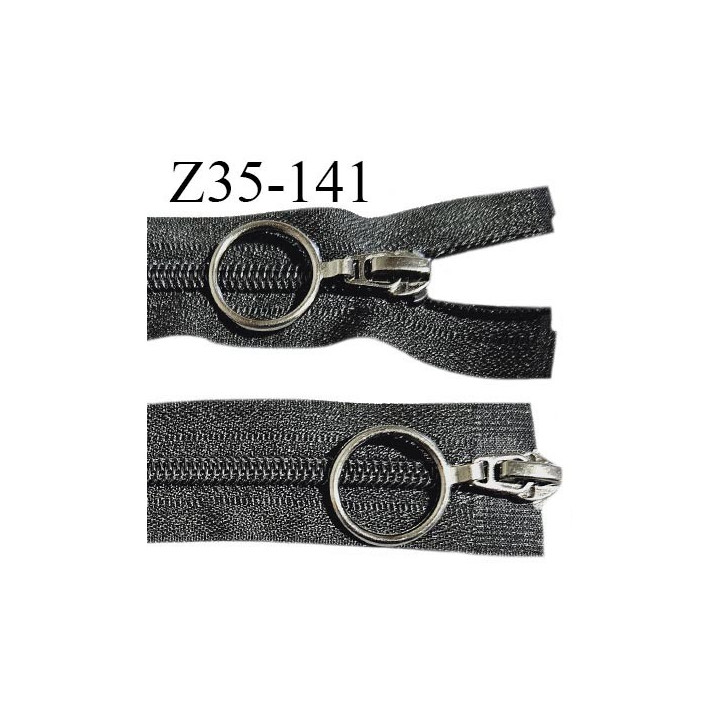 Fermeture zip double curseurs 35 cm couleur noir largeur 2.5 cm zip nylon 35 cm largeur 5 mm prix au mètre