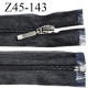 Fermeture zip 45 cm séparable couleur noir glissière nylon largeur 4 mm longueur 45 cm prix à l'unité