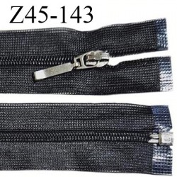 Fermeture zip 45 cm séparable couleur noir glissière nylon largeur 4 mm longueur 45 cm prix à l'unité