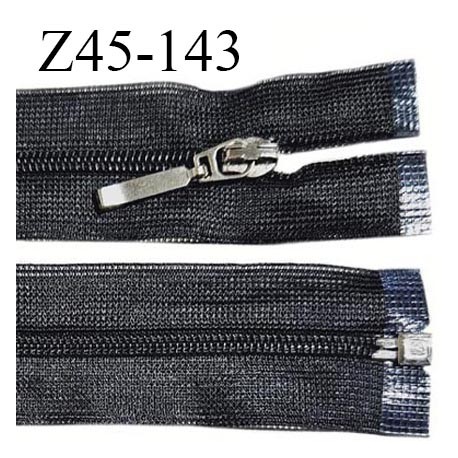 Fermeture zip 45 cm séparable couleur noir glissière nylon largeur 4 mm longueur 45 cm prix à l'unité