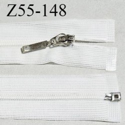 Fermeture zip 55 cm couleur naturel séparable curseur métal longueur 55 cm largeur 2.8 cm largeur du zip 4 mm prix à l'unité