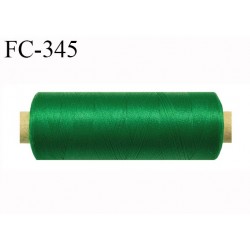 Bobine de fil 500 m mousse polyester n° 120 polyester couleur vert longueur 500 mètres bobiné en France