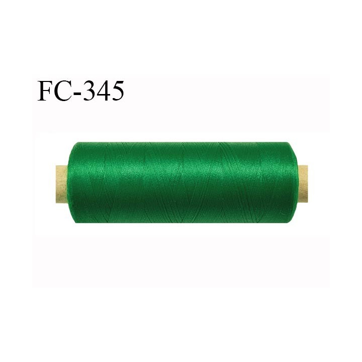 Bobine de fil 500 m mousse polyester n° 120 polyester couleur vert  longueur 500  mètres bobiné en France