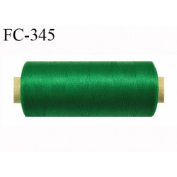 Bobine de fil 1000 m mousse polyester n° 120 polyester couleur vert longueur 1000 mètres bobiné en France