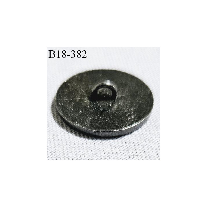 Bouton métal 18 mm couleur acier accroche avec un anneau diamètre 18 mm épaisseur 2 mm prix à la pièce