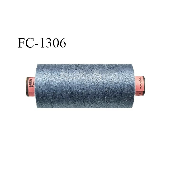 Bobine 1000 m fil Polyester n° 120 couleur gris tempête longueur 1000 mètres grande marque