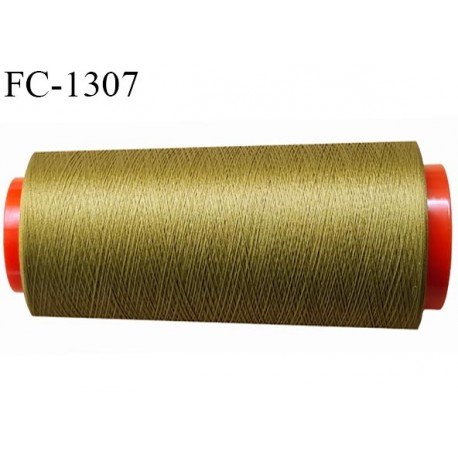Cone de fil 1000 m mousse polyester n° 110 polyester couleur vert olive longueur 1000 mètres bobiné en France