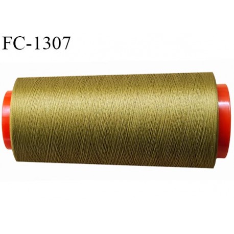 Cone de fil 2000 m mousse polyester n° 110 polyester couleur vert olive longueur 2000 mètres bobiné en France