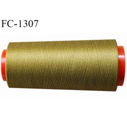 Cone de fil 5000 m mousse polyester n° 110 polyester couleur vert olive longueur 5000  mètres bobiné en France