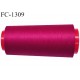 Cone de fil 2000 m mousse polyester n° 110 polyester couleur fuschia foncé longueur 2000 mètres bobiné en France