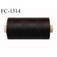 Bobine fil 1000 m 100 % coton fil n° 80 haut de gamme soyeux couleur noir longueur de la bobine 1000 mètres bobiné en France
