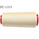 Cone fil 5000 m 100 % coton fil n° 120 haut de gamme soyeux couleur écru longueur du cone 5000 mètres bobiné en France