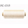 Bobine fil 500 m 100 % coton fil n° 120 haut de gamme soyeux couleur écru longueur de la bobine 500 mètres bobiné en France