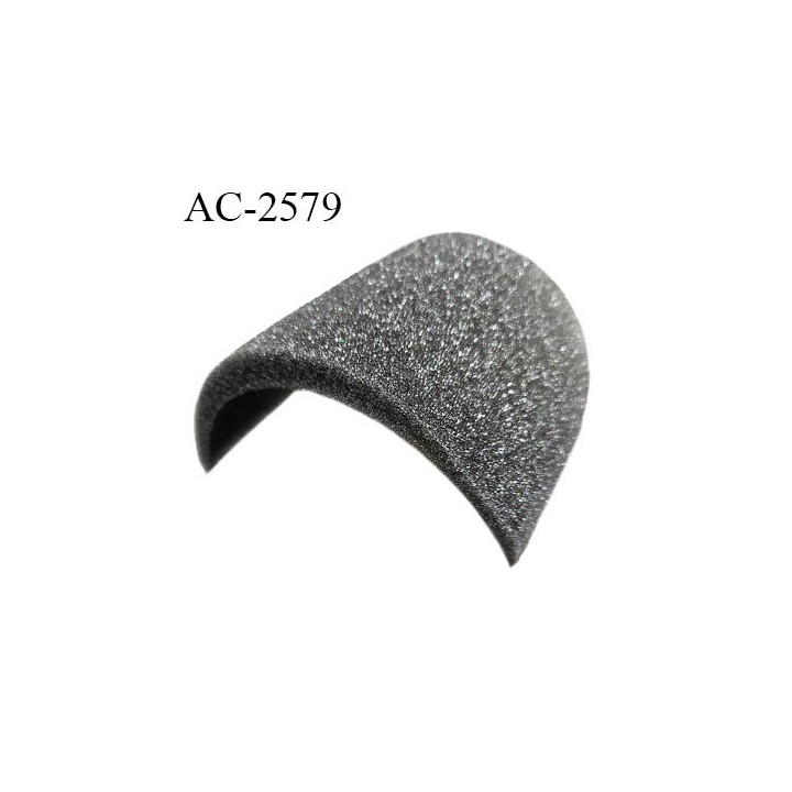Epaulette mousse largeur 15 cm longueur 10 cm épaisseur de 3 à 10 mm couleur gris prix à la pièce