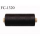 Bobine fil 500 m 100 % coton fil n° 120 haut de gamme soyeux couleur noir longueur de la bobine 500 mètres bobiné en France