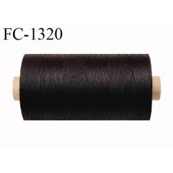 Bobine fil 1000 m 100 % coton fil n° 120 haut de gamme soyeux couleur noir longueur de la bobine 1000 mètres bobiné en France