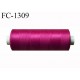 Bobine de fil 500 m mousse polyester n° 110 polyester couleur fuschia foncé longueur 500 mètres bobiné en France