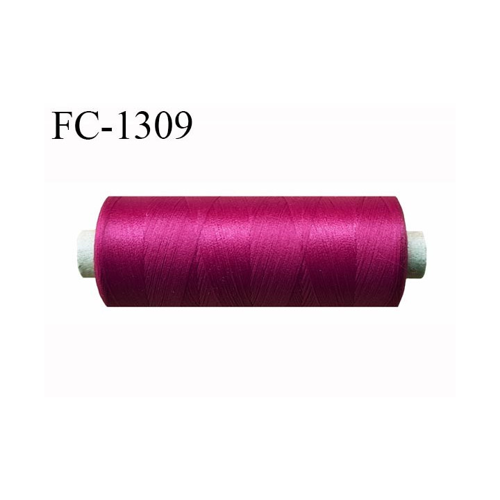 Bobine de fil 500 m mousse polyester n° 110 polyester couleur fuschia foncé  longueur 500  mètres bobiné en France