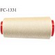 Cone fil 1000 m 100 % coton fil n° 80 haut de gamme soyeux couleur écru longueur du cone 1000 mètres bobiné en France