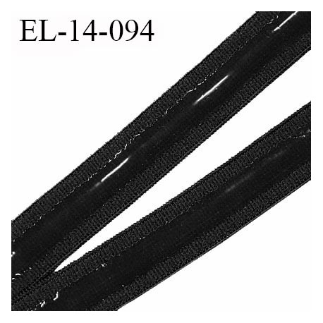 Elastique 14 mm anti-glisse spécial bain haut de gamme couleur noir largeur du silicone 5 mm fabriqué en Europe prix au mètre