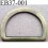 Boucle etrier anneau demi rond métal style ancien largeur extérieur 3.7 cm intérieur 2.9 cm hauteur 2.8 cm