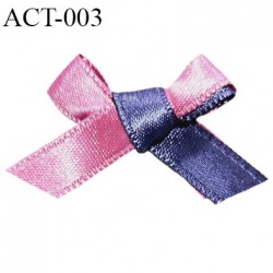 Noeud lingerie 30 mm haut de gamme en satin couleur rose et violet largeur 30 mm hauteur 22 mm prix à l'unité