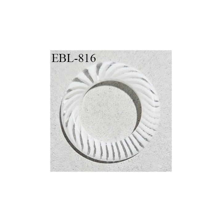 Anneau 18 mm en pvc couleur blanc et transparent diamètre intérieur 18 mm diamètre extérieur 29 mm épaisseur 5 mm prix à l'unité