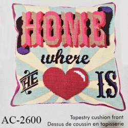 Kit de tapisserie "Home is where the heart is" 40 x 40 cm prix pour un kit