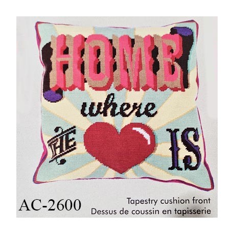 Kit de tapisserie "Home is where the heart is" 40 x 40 cm prix pour un kit