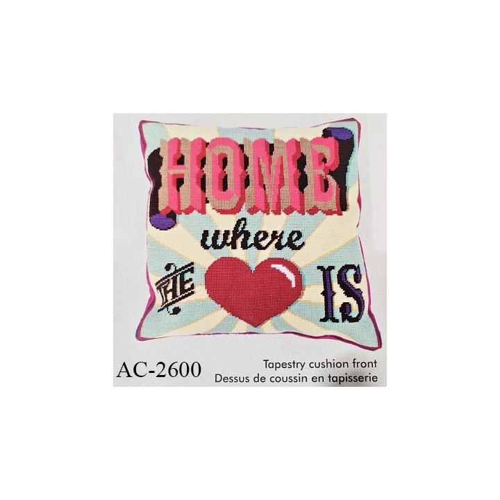 Kit de tapisserie "Home is where the heart is" 40 x 40 cm prix pour un kit