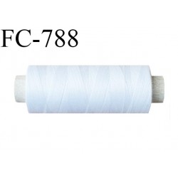 Bobine 150 m fil Polyester n° 120 couleur blanc longueur 150 mètres bobiné en France certifié oeko tex