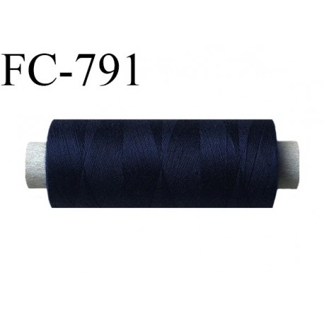 Bobine 150 m fil Polyester n° 120 couleur bleu marine longueur 150 mètres fil européen bobiné en France certifié oeko tex