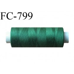 Bobine 150 m fil Polyester n° 120 couleur vert longueur 150 mètres bobiné en France certifié oeko tex