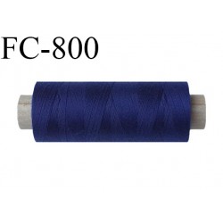 Bobine 150 m fil Polyester n° 120 couleur bleu longueur 150 mètres bobiné en France certifié oeko tex