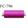 Bobine 150 m fil Polyester n° 120 couleur pivoine longueur 150 mètres  bobiné en France certifié oeko tex