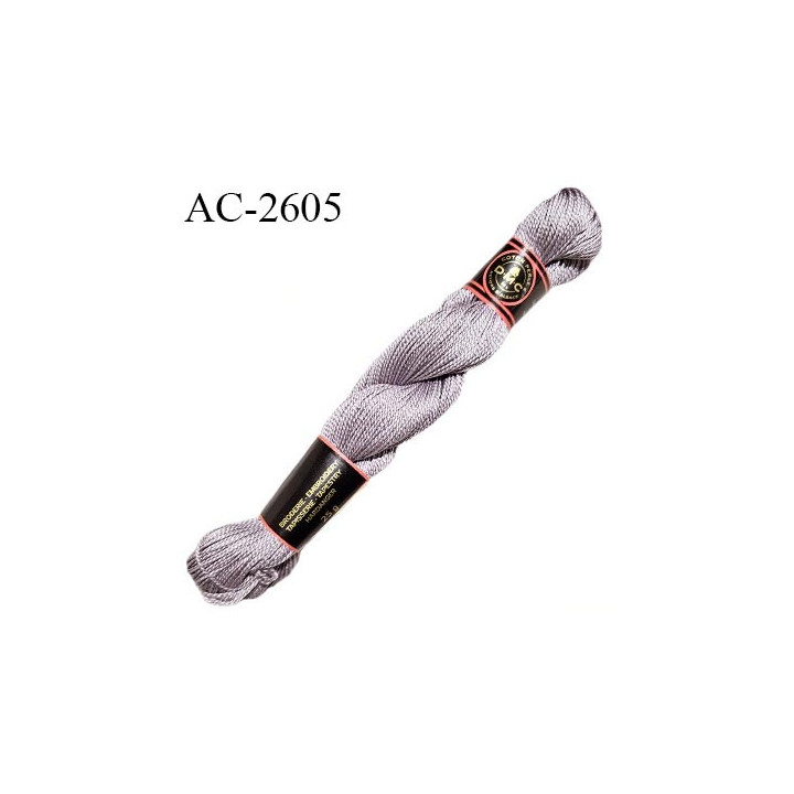 Echevette de coton perlé DMC 100% coton n°5 couleur mauve prix pour une échevette de 25 g soit environ  112 mètres