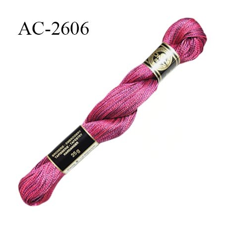 Echevette de coton perlé DMC 100% coton n°5 couleur violet et rose prix pour une échevette de 25 g soit environ 112 mètres