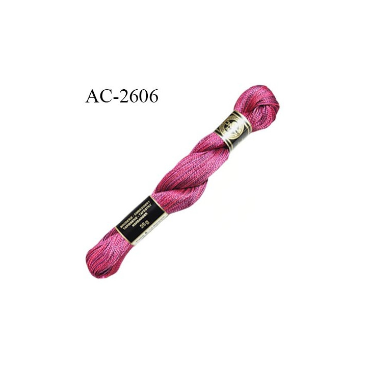 Echevette de coton perlé DMC 100% coton n°5 couleur violet et rose prix pour une échevette de 25 g soit environ 112 mètres