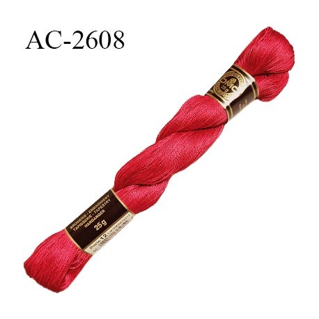 Echevette de coton perlé DMC 100% coton n°12 couleur rouge prix pour une échevette de 25 g soit environ 300 mètres