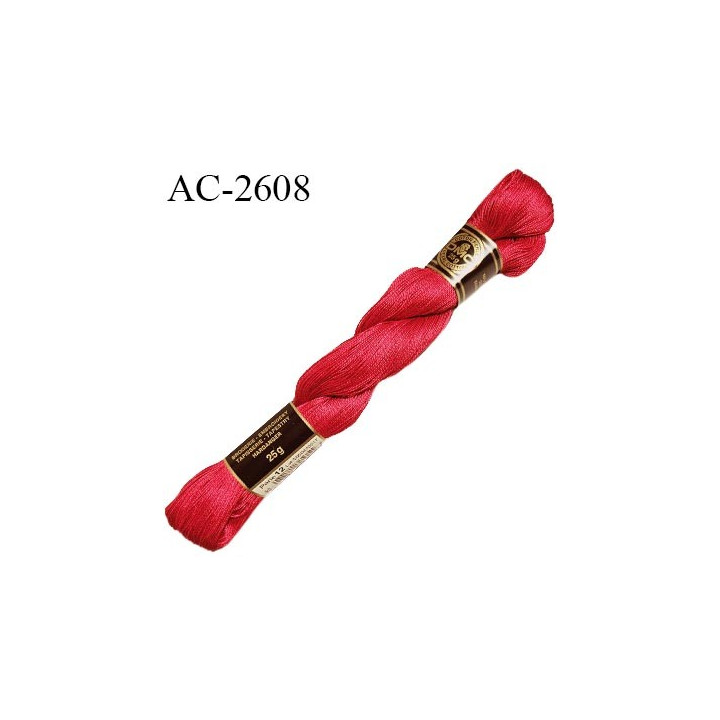 Echevette de coton perlé DMC 100% coton n°12 couleur rouge prix pour une échevette de 25 g soit environ 300 mètres